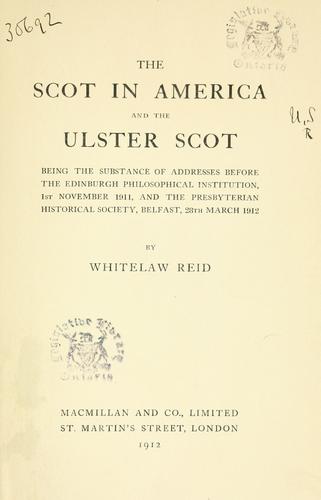 Cover for The Scot in America, and the Ulster Scot