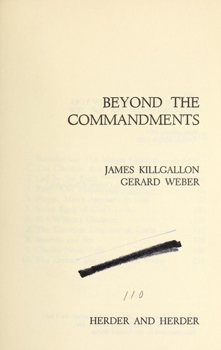 Cover for Beyond the commandments