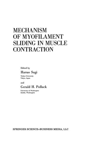 Cover for Mechanism of Myofilament Sliding in Muscle Contraction
