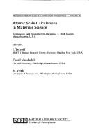 Cover for Atomic Scale Calculations in Materials Science