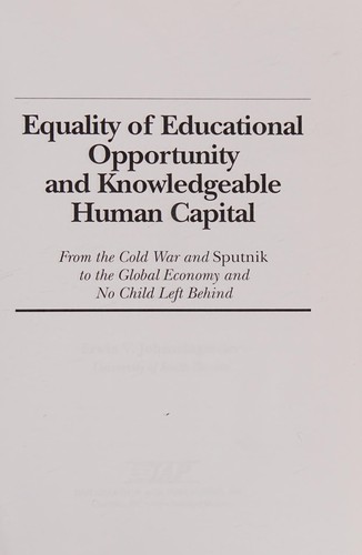 Cover for Equality of educational opportunity and knowledgeable human capital