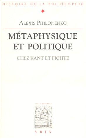 Cover for Métaphysique et politique