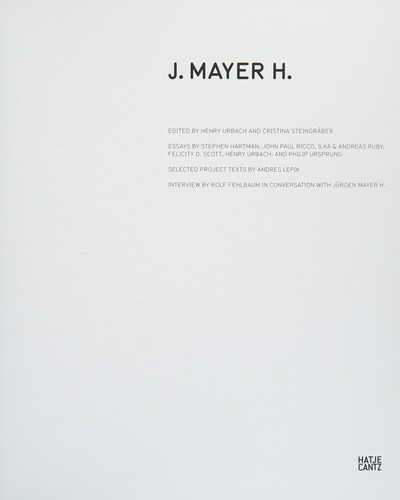 Cover for J. Mayer H.