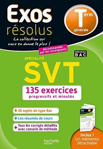 Cover for Exos Résolus Spécialité SVT Terminale