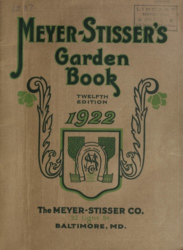 Cover for Meyer-Stisser's garden book