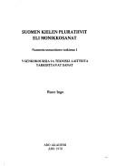 Cover for Suomen kielen pluratiivit eli monikkosanat
