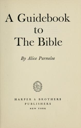 Cover for A guidebook to the Bible.