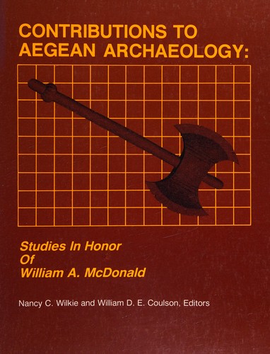 Cover for Contributions to Aegean archaeology