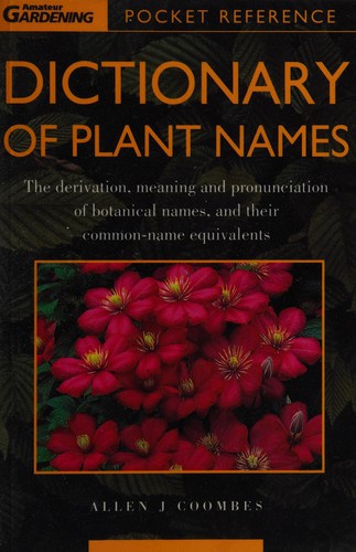 Cover for Dictionary of Plant Names ("Amateur Gardening" Pocket Reference)