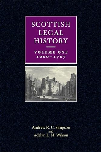 Cover for Scottish Legal History, 1000-1707