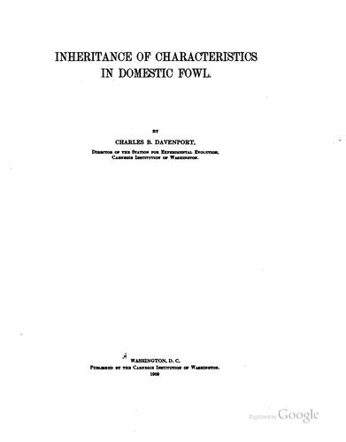 Cover for Carnegie Institution of Washington Publication