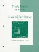 Cover for Study Guide for Use With Statistical Techniques in Business and Economics
