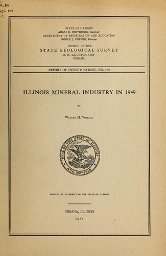 Cover for Illinois mineral industry in 1949
