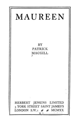 Cover for Maureen
