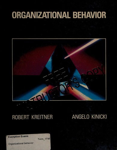 Cover for Organizational behavior