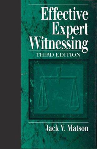 Cover for Effective expert witnessing