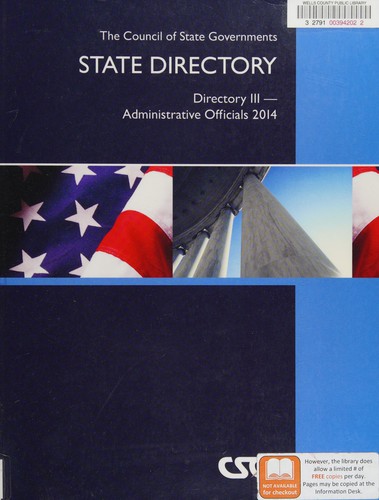 Cover for The Council of State Governments state directory