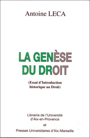 Cover for La genèse du droit