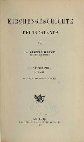 Cover for Kirchengeschichte Deutschlands
