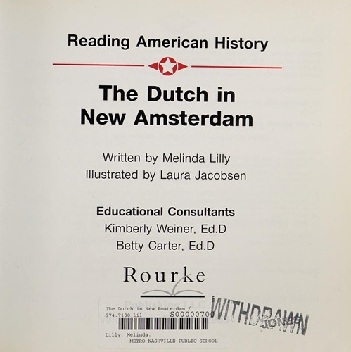 Cover for The Dutch in New Amsterdam