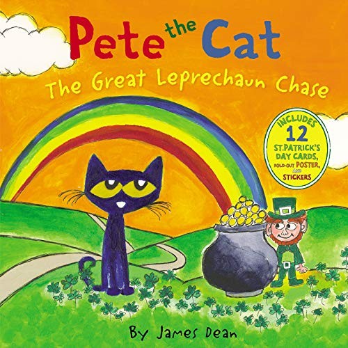 Cover for Pete the Cat: The Great Leprechaun Chase: Includes 12 St. Patrick's Day Cards, Fold-Out Poster, and Stickers!