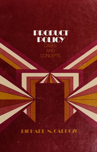 Cover for Product policy, cases and concepts