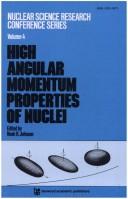 Cover for High Angular Momentum Properties of Nuclei (Nuclear Science Research Conference Series)