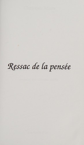 Cover for Ressac de la pensée
