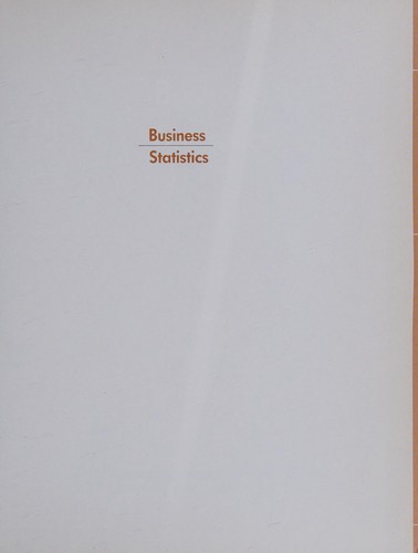 Cover for Business statistics