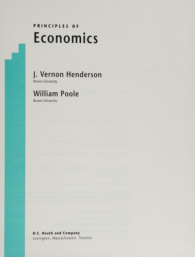 Cover for Principles of Economics