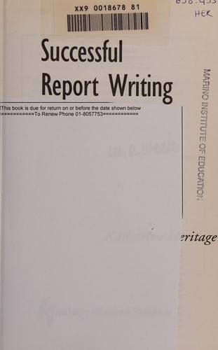 Cover for Successful Report Writing in a Week