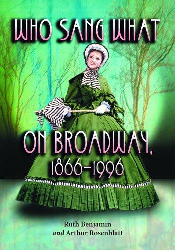 Cover for Who Sang What On Broadway, 1866-1996. Two Volume Set