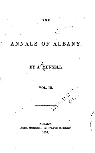 Cover for The Annals of Albany