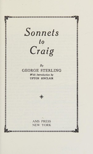 Cover for Sonnets to Craig.