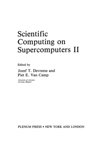 Cover for Scientific Computing on Supercomputers II