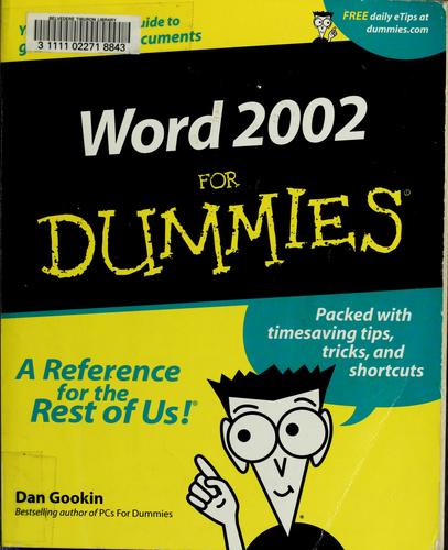Cover for Word 2002 for dummies