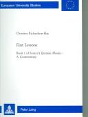 Cover for First Lessons