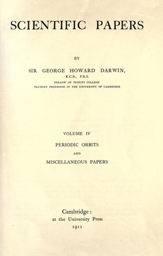 Cover for Scientific papers