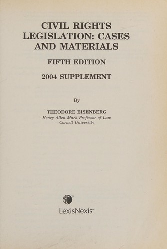 Cover for Civil Rights Legislation