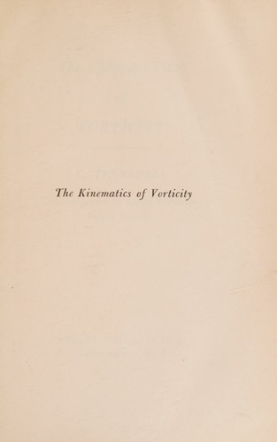 Cover for The kinematics of vorticity