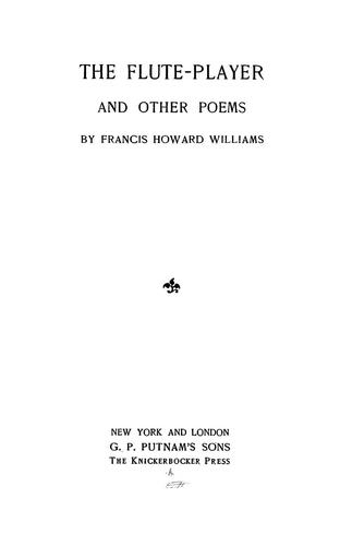 Cover for The flute-player and other poems