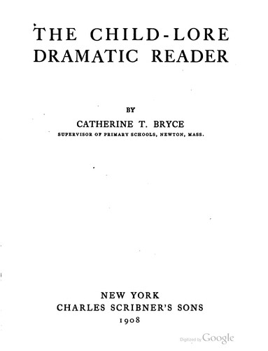 Cover for The child-lore dramatic reader