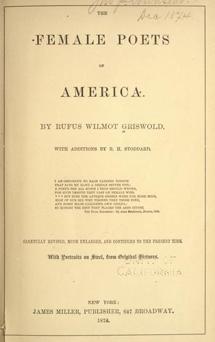Cover for The female poets of America
