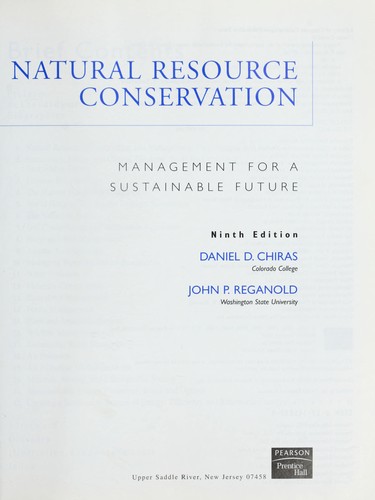 Cover for Natural resource conservation