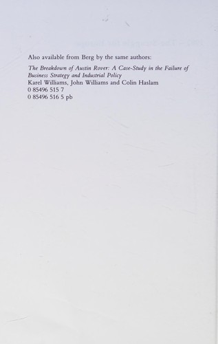 Cover for The breakdown of Austin Rover