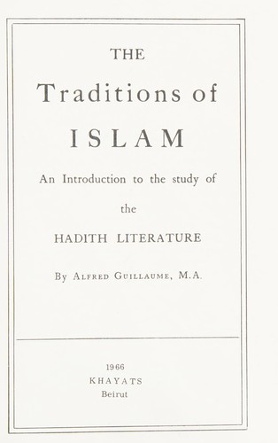 Cover for The traditions of Islam
