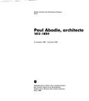 Cover for Paul Abadie, architecte 1812-1884