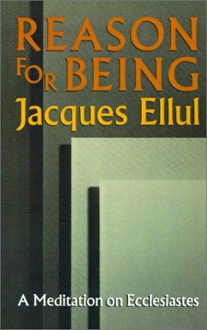 Cover for The reason for being
