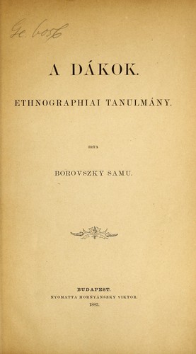 Cover for A Dákok