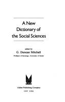 Cover for A New Dictionary of the Social Sciences